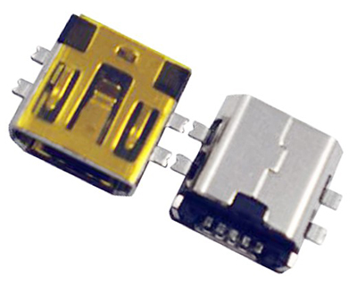 MINI USB 5F AB TYPE SMT沉板式 短体 7.70