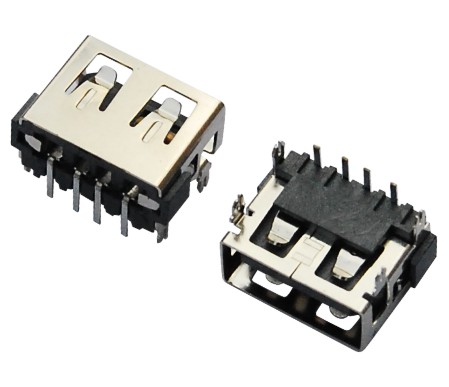 赣州USB AF 短体 L=10.0 90°DIP 四脚鱼叉 反向型