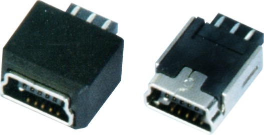 麻城MINI USB 5F B TYPE 180°焊线+护套