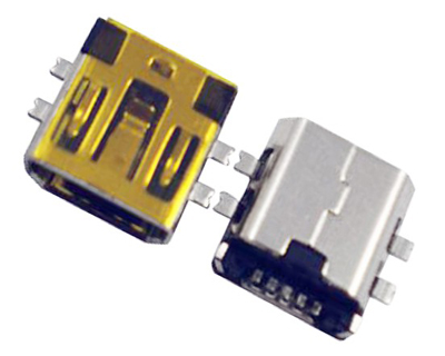 MINI USB 5F AB TYPE SMT沉板式 短体 7.70